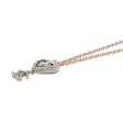 CHANEL CC Logo Heart Necklace Gold Silver ABC145 Metal Discount