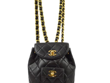 Chanel Black Lambskin Duma Backpack Small Online Sale