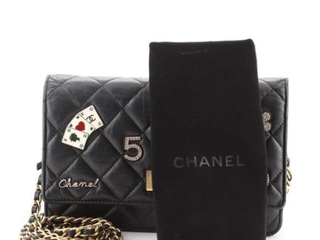 CHANEL QUILTED LAMBSKIN LUCKY CHARMS CASINO 2.55 REISSUE WALLET ON CHAIN Online Hot Sale