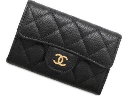 CHANEL Matelasse Classic Card Case CC Logo Black AP0214 Caviar Leather For Sale