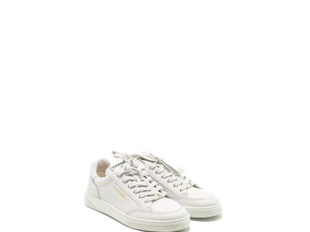 Chanel 23a Size 38 Sneaker Trainer Calfskin White Online now