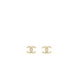 Chanel Beads CC Logo Earrings Light Gold Tone Discount