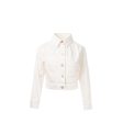 Chanel size 34 21P Camellia Jacket Cotton White on Sale