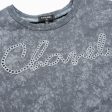 Chanel Size 42 44 20S Signature Logo with Crystal CC Logo Plaque T-shirt Cotton Gray For Cheap