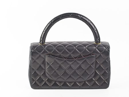 Chanel Vintage Top Handle Bag Lambskin Black Online Sale