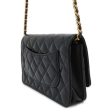 CHANEL Matelasse Chain wallet Black Shiny Lambskin Hot on Sale