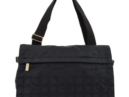 Chanel Black Jacquard Travel Line Messenger Shoulder Bag Online Hot Sale