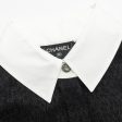 Chanel 21k Size 36 cc logo printed Tunic   Shirt Silk Black White Online Hot Sale