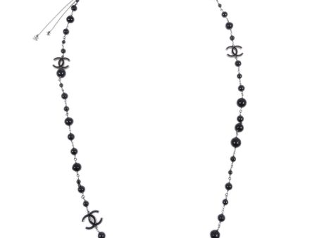 Chanel CC Necklace Black 10C Hot on Sale