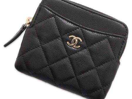 CHANEL Matelasse CardCoin purse Black AP2061 Caviar Leather Sale