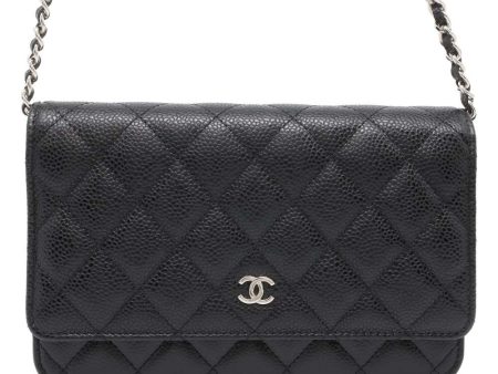 CHANEL Matelasse Classic Chain Wallet Black AP0250 Caviar Leather Cheap