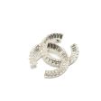 Chanel classic CC logo Brooch Crystal silver tone Online Hot Sale