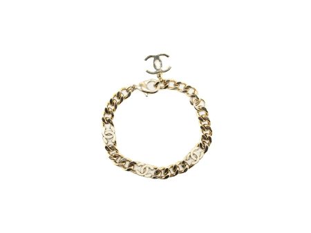 Chanel cc logo chain Bracelet Light Gold Tone Online Sale