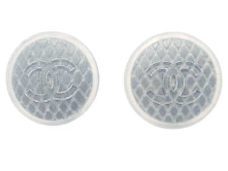 Chanel Button Earrings Clip-On Gray 99S For Cheap