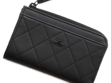 CHANEL Fragment Coin purse Black AP3820 Grained CalfLeather Online now