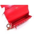 CHANEL 19 Chain Wallet Long Tweed Leather Red White Check AP3267 Sale