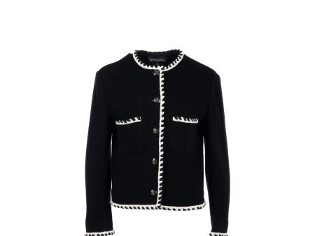 Chanel size 40 21C Jacket cotton Black For Sale