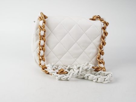 ITEM 6 - Chanel Season Flap White (Microchip) For Discount