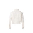 Chanel size 34 21P Camellia Jacket Cotton White on Sale