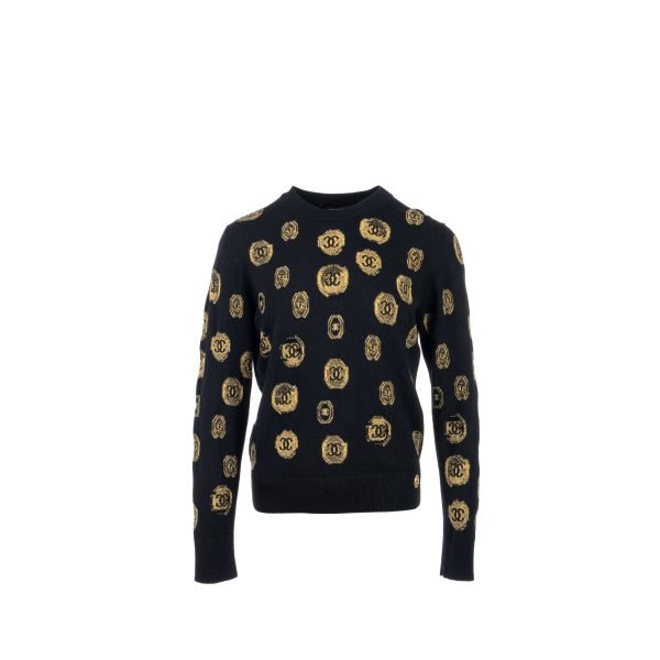 Chanel Size 40 21A Pullover sweater CASHMERE Black Gold Online