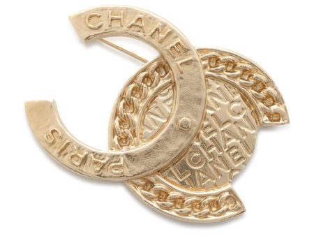 CHANEL CC Logo Brooch Gold Metal Supply