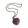 Gold Plated Chanel 2022 Tweed Heart Locket Necklace Online now