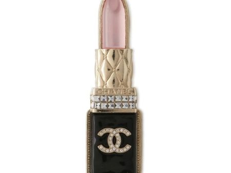 CHANEL Brooch Lipstick Black AB7677 Metal Sale