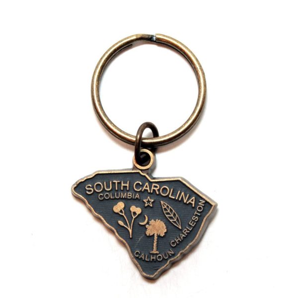 South Carolina State Keychain - High Quality Thick Metal State Love Key Ring Sale