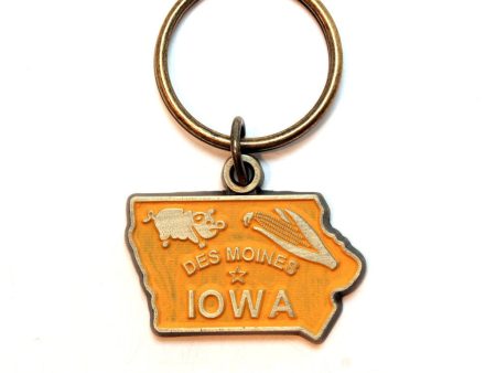 Iowa Key Chain - High Quality Metal State Love Key Ring For Gift Giving Sale