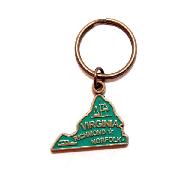 Virginia Keychain - High Quality Thick Metal State Love Key Ring Discount