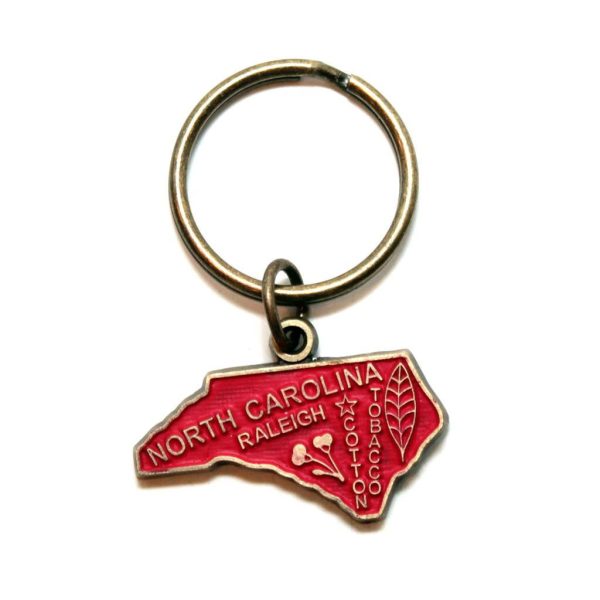 North Carolina Keychain - High Quality Thick Metal State Love Key Ring Supply