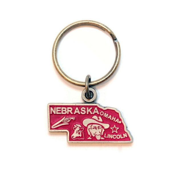 Nebraska Key Chain - High Quality Thick Metal State Key Ring Cheap