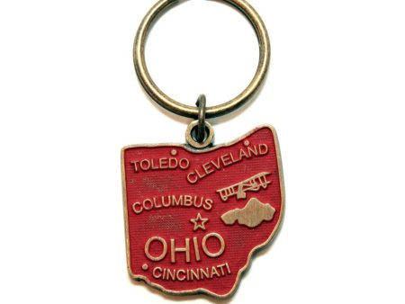 Ohio Keychain - High Quality Thick Metal State Love Key Ring on Sale