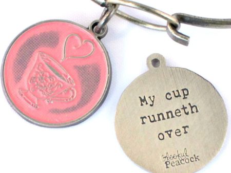 Runneth Over Token Charm Bracelet, Necklace, or Charm Only Hot on Sale