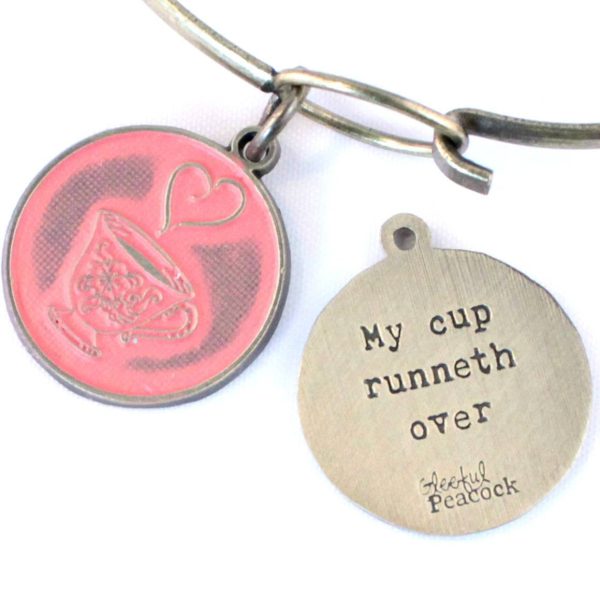 Runneth Over Token Charm Bracelet, Necklace, or Charm Only Hot on Sale