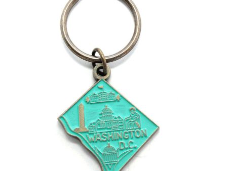 Washington DC Keychain - High Quality Thick Metal Capital Key Ring Online