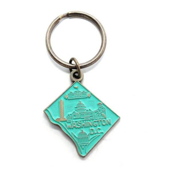 Washington DC Keychain - High Quality Thick Metal Capital Key Ring Online