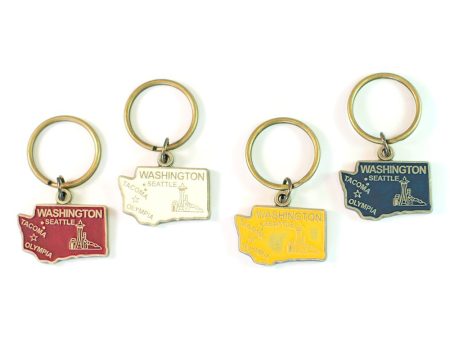 Washington Key Chain - High Quality Thick Metal State Key Ring For Discount