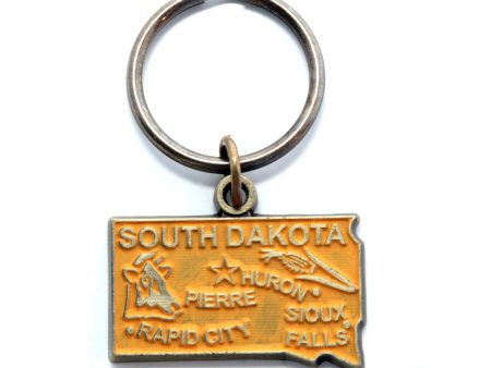 South Dakota Keychain - High Quality Thick Metal State Love Key Ring For Sale