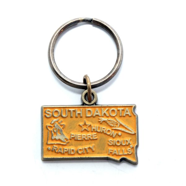 South Dakota Keychain - High Quality Thick Metal State Love Key Ring For Sale