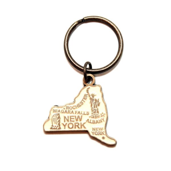 New York Key Chain - High Quality Thick Metal State Key Ring Online Hot Sale