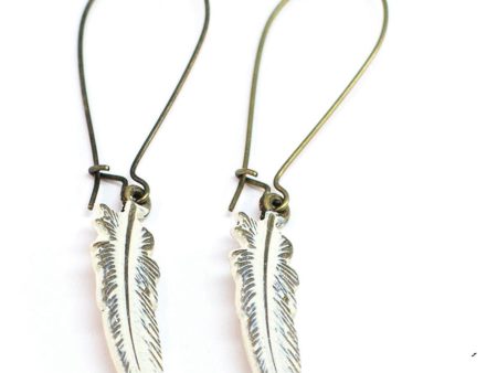 Plumage Feather Earrings For Sale