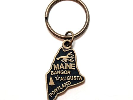 Maine Key Chain - High Quality Thick Metal State Key Ring For Sale