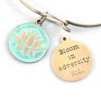 Bloom In Adversity Token Charm Bracelet, Necklace, or Charm Only Online Hot Sale