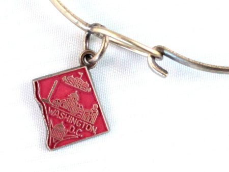 Washington D.C. State Love Charm Bracelet, Necklace, or Charm only For Sale