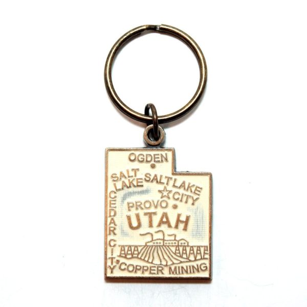 Utah Key Chain - High Quality Thick Metal State Key Ring Online Hot Sale