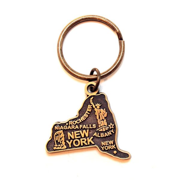 New York Key Chain - High Quality Thick Metal State Key Ring Online Hot Sale