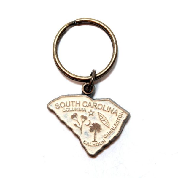 South Carolina State Keychain - High Quality Thick Metal State Love Key Ring Sale