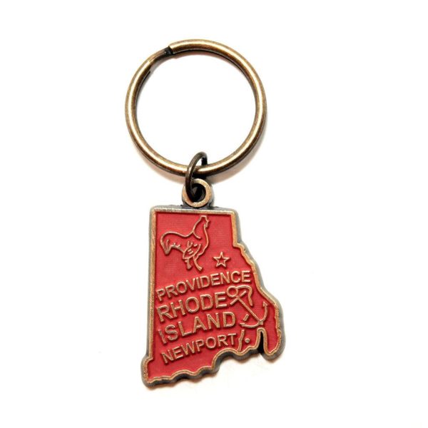 Rhode Island Keychain - High Quality Thick Metal State Love Key Ring Sale