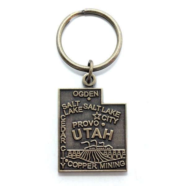 Utah Key Chain - High Quality Thick Metal State Key Ring Online Hot Sale